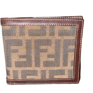 Fendi Zucca Canvas Leather Bi-fold Wallet